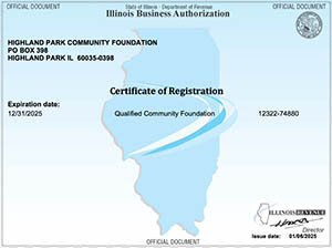 2025 Qualified Community Foundation Certificate